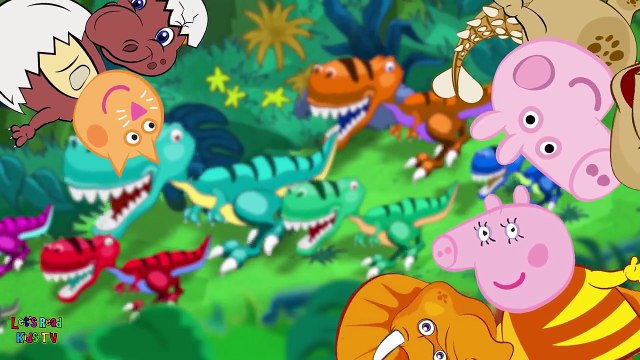 PEPPA PIG DINOSAUR COSTUMES FINGER FAMILY DRAWING SONG WITH LYRICS