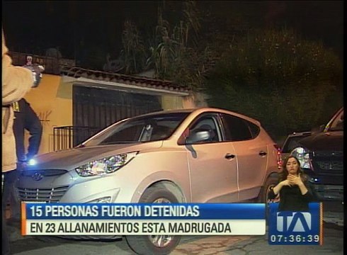 15 personas fueron detenidas en 23 allanamientos esta madrugada