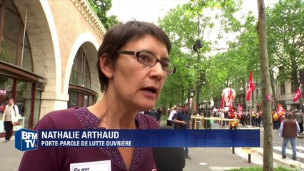 Loi Travail: Nathalie Arthaud "espère que les travailleurs auront senti leur force"