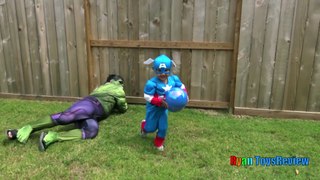 Easter Egg Hunt Surprise Toys Challenge Marvel Superheroes Avengers Captain America vs The Hulk