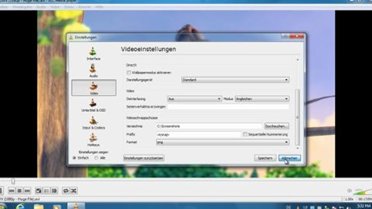 Mit VLC Media Player Screenshots erstellen