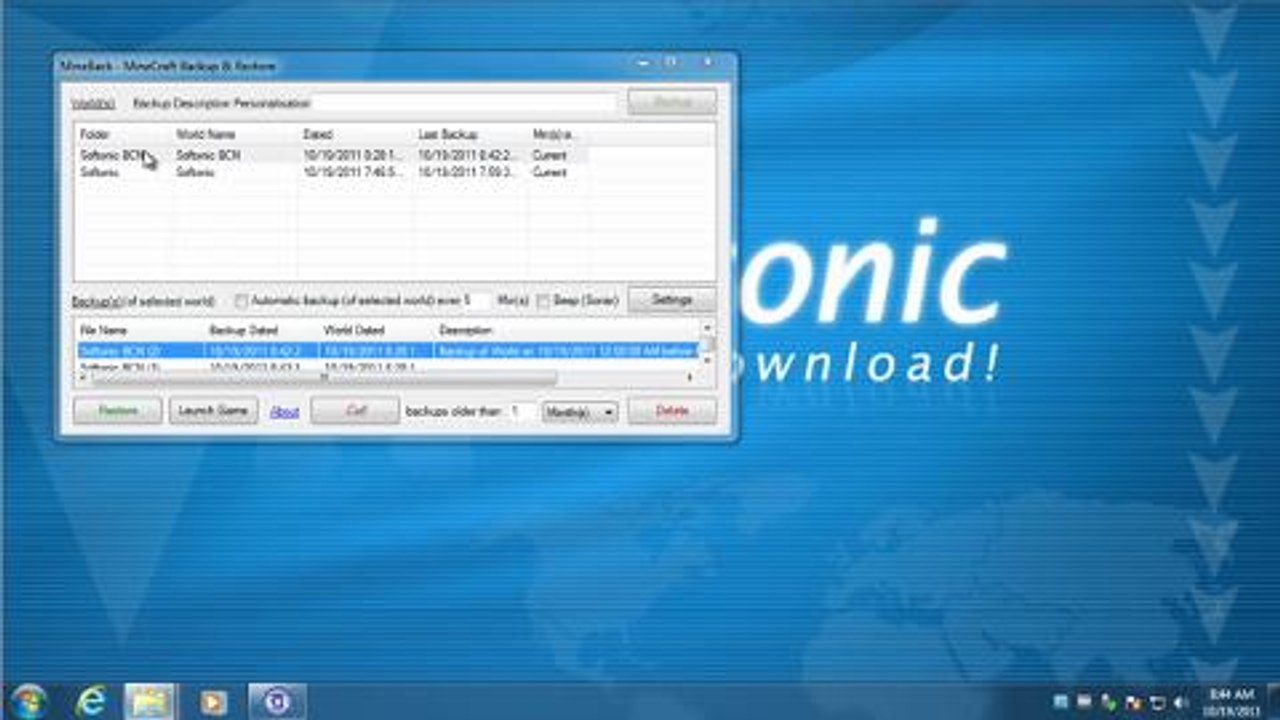 Minecraft-Savegames mit MineBack sichern