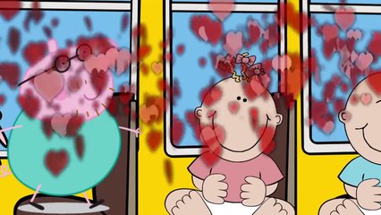 Peppa Pig Wheels On The Bus Go Round and Round SONG | SuperheroeS