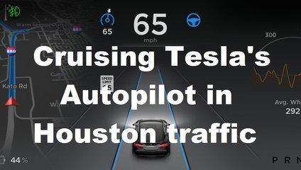 Cruising with Teslas Autopilot in Houston traffic
