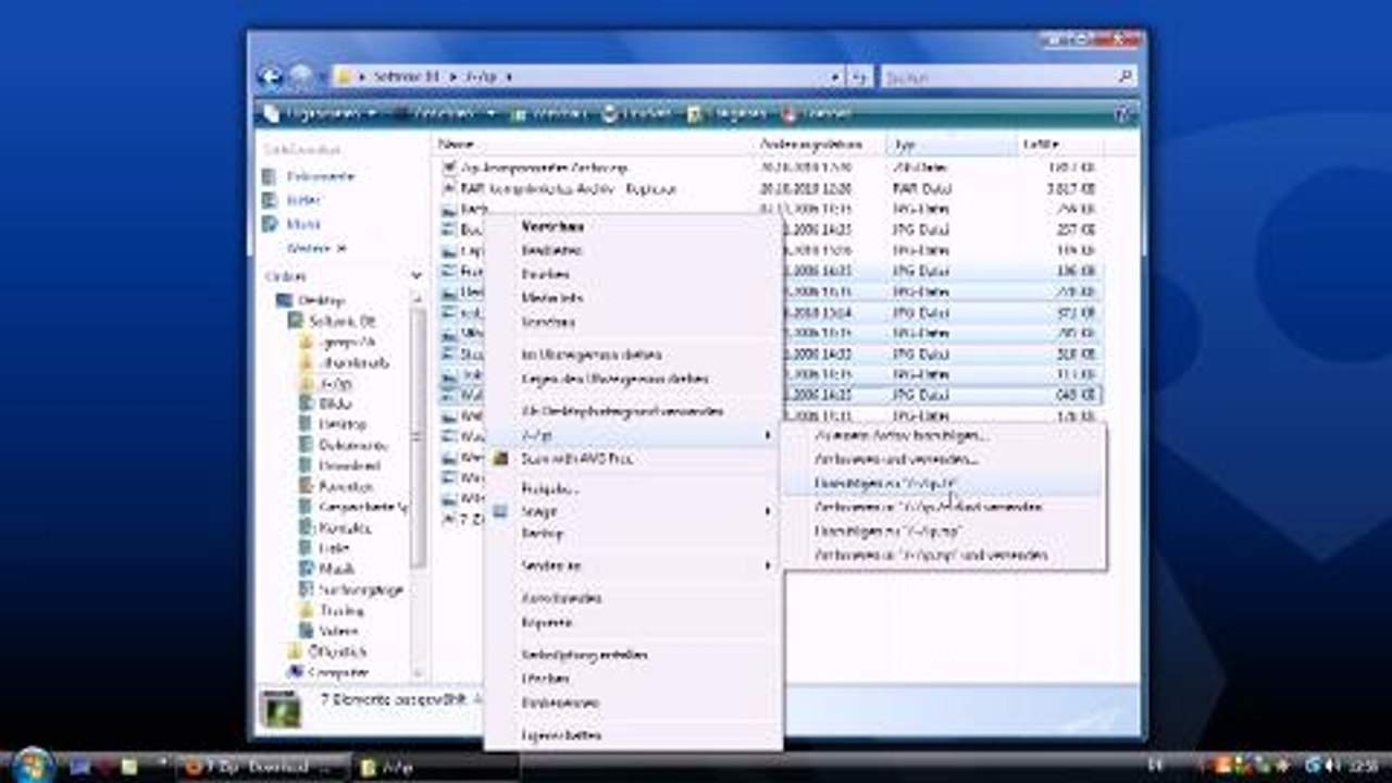 Video: Packen und Entpacken komprimierter Dateien mit 7-Zip