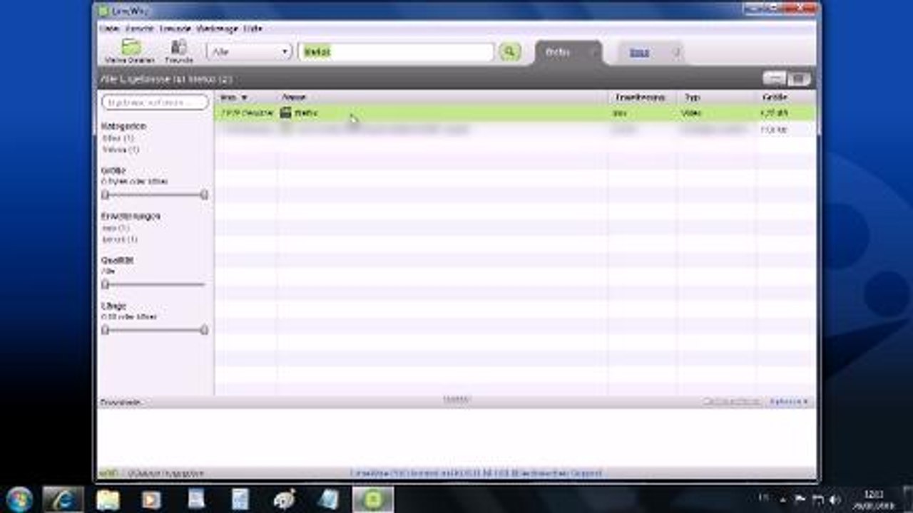 Video: Die Grundfunktionen von Limewire