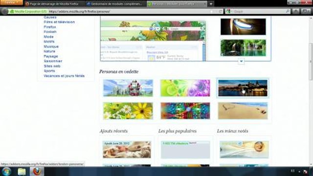 Mozilla Firefox : installer un persona