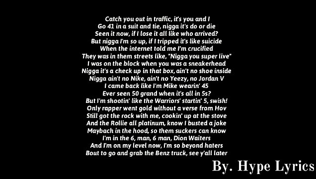 Meek Mill - All The Way Up [Remix] ft. Fabolous (Drake Diss) LYRICS