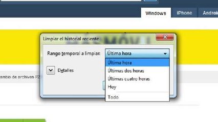 Cómo eliminar el historial de Firefox