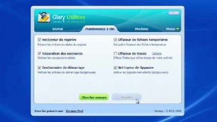 Glary Utilities : présentation en images