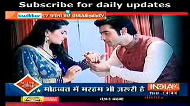 TANU Ko RASHI ka Mohabbat Wala Marham Kasam Tere Pyaar Ki 26th may 2016