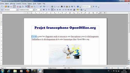 Open Office : sauvegarder un fichier texte au format Word