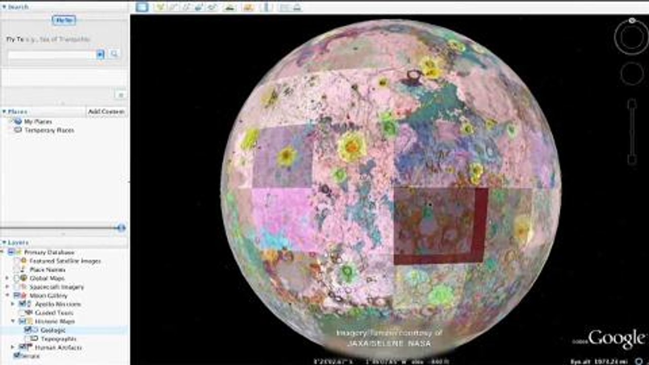 La Luna in Google Earth