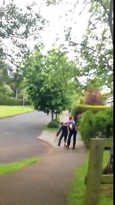 Kid rages after he gets poured milk on his school uniform (RAGE)