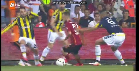 Horror foul on Volkan Sen- Galatasaray 0-0 Fenerbahce -26-05-2016