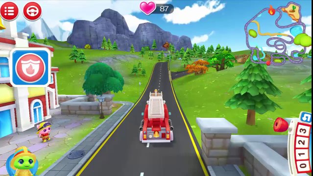 Мультики про пожарную машину.Пожарная команда тушит пожар.Отважные герои.