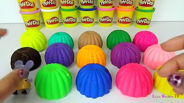 15 Play Doh Eggs Surprise Peppa Pig Suzy Sheep George Pig Candy Cat Zoe Zebra Emily Elephant Pedro