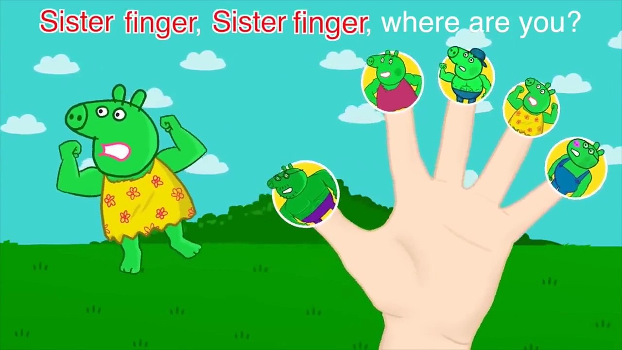 Peppa Green Monster vs Zombie Finger Family \ Nursery Rhymes Lyrics and More