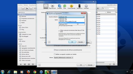 Convertir audio con iTunes