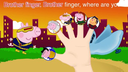 Peppa Pig X-men Finger Family \ Nursery Rhymes and More Lyrics