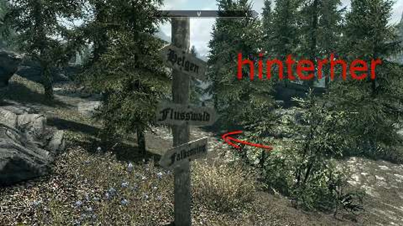 Skyrim-Straßenschilder mit deutschen Bezeichnungen