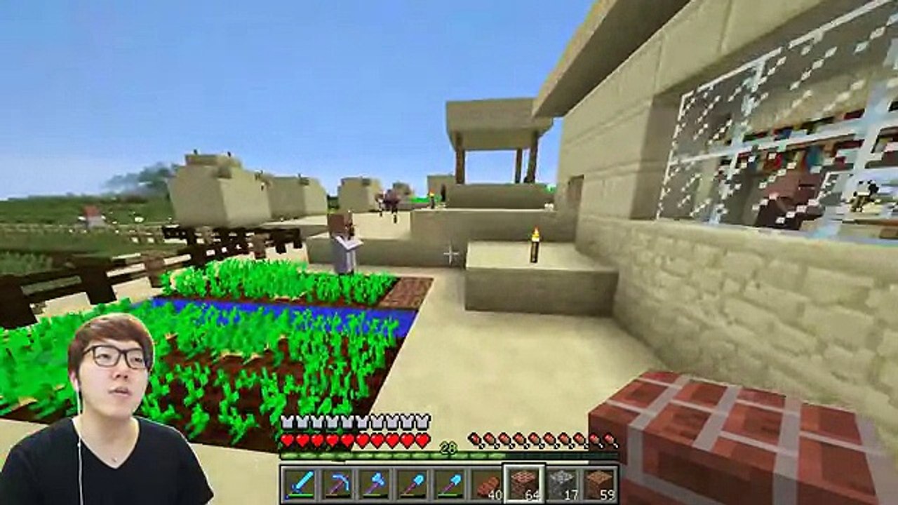 【マインクラフト】砂の村を地中海風にリフォームしてみた！【ヒカキンのマイクラ実況Part160】