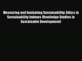 Read Measuring and Evaluating Sustainability: Ethics in Sustainability Indexes (Routledge Studies