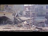 شام حمص شارع الكورنيش آثار الدمار الهائل جراء القصف الهمجي 27 1 2013