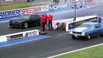 2014 DRAG RACE Chevy Camaro ZL1 vs 1972 Chevelle SS