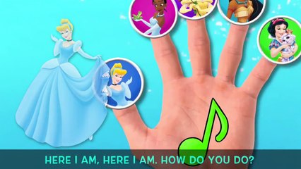 Disney Princess Magic Finger Family Song!ABC Song Bus Song