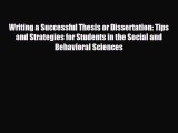 [PDF] Writing a Successful Thesis or Dissertation: Tips and Strategies for Students in the