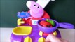 Peppa Pig toy kitchen stove toy cooking food velcro cutting vegetables learn English