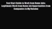 FREE PDF Fast Start Guide to Work from Home Jobs: Legitimate Work from Home Job Opportunities