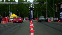 Ferrari F12 Berlinetta vs Porsche 911 Turbo S vs Mercedes SLS Black Series - 200mph drag r