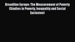 [PDF] Breadline Europe: The Measurement of Poverty (Studies in Poverty Inequality and Social