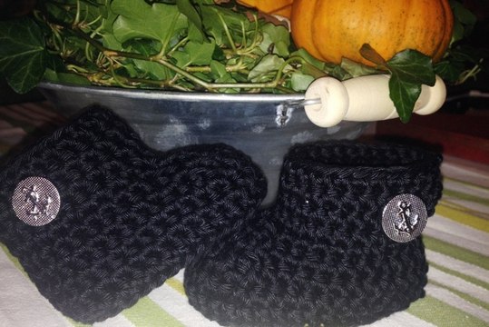 Crochet Baby Bootie - Winter Bootie - Babyshoe - Part 3 - Ankle by BerlinCrochet