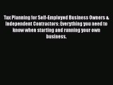 [Download] Tax Planning for Self-Employed Business Owners & Independent Contractors: Everything