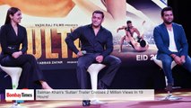 Sultan Trailer | Salman Khan's 'Sultan' Trailer Crosses 2 Million Views In 19 Hours!