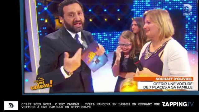 C’est pour nous, c’est cadeau : Cyril Hanouna en larmes en offrant une voiture à une famille en difficulté