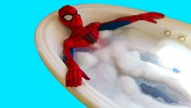 Spiderman vs Venom Bath time ICE Prank in Real Life! (1080p)
