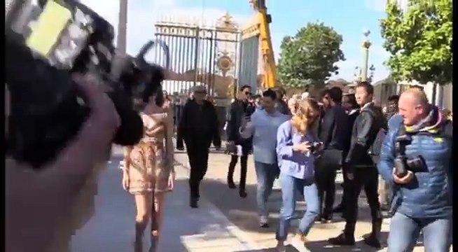 Celebrities Attend The Runway Show During Paris Fashion Week