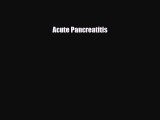 Download Acute Pancreatitis Book Online