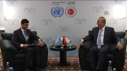 Dışişleri Bakanı Çavuşoğlu-Bm Eagü Yüksek Temsilcisi Acharya Görüşmesi