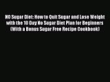 DOWNLOAD FREE E-books NO Sugar Diet: How to Quit Sugar and Lose Weight with the 10 Day No Sugar