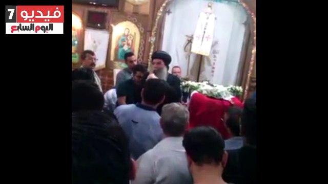تشييع جثمان مينا مجدى شهيد الواجب الوطنى من كنيسة مار مرقس بإمبابة