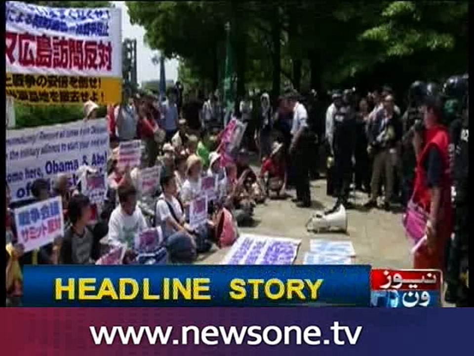 Japanese Protest Ahead of Obama's Visit to Hiroshima