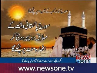 Sun will take position right above of Holy  Kaaba