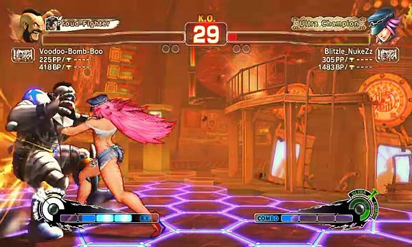 Ultra Street Fighter IV battle: Zangief(Vooboo-bomb-boo)vs Poison(me)