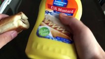 How to put mustard or ketchup in a plain hot dog