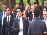 Erdoğan'ın ziyaretinde hareketli anlar
